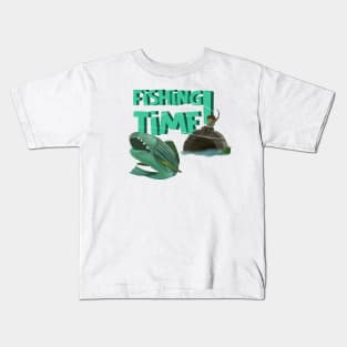 fishing time Kids T-Shirt